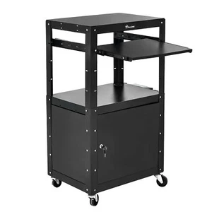 41" Höhenverstellbar Metall Medien AV Wagen mit Tastatur Steckdosenleiste Präsentation - Bild 1 von 9