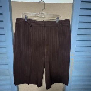apt. 9 maxwell Pleated Gauchos Long Shorts Size 16 Brown Y2K Fashion Careerwear - Picture 1 of 14