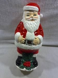 Botella jarra vintage 1980 Enesco Japón cerámica Navidad Papá Noel 9 3/4" - Imagen 1 de 13
