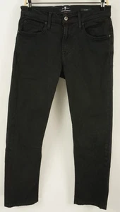 7 For All Mankind Slimmy Luxe Performance Plus Jeans Men's 30 x 28 Black Soft - Picture 1 of 9