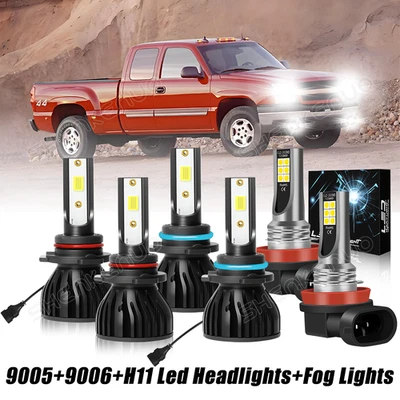For 2020 Chevrolet Colorado 6000K LED Headlights High&Low Beam Bulbs+Fog Lights - Image 1 of 4
