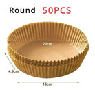 50pcs Air Fryer Baking Paper Non-Stick Disposable Round Liners - NEW