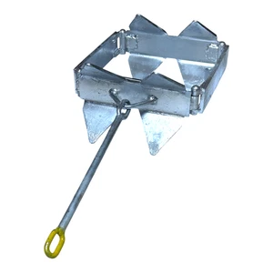 SeaChoice Galvanized Steel Fold-And-Hold 19 lbs. Box Boat Anchor 43780 - Picture 1 of 7