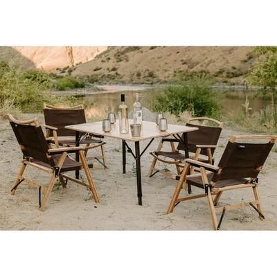 TravelChair Kanpai Bamboo Chair Army Green/Brown Single - Image 1 of 4