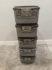 V. Mueller Genesis CD2-8B 19"x12"x8" Sterilization Container Lot Of 5~ No Basket - Picture 1 of 24