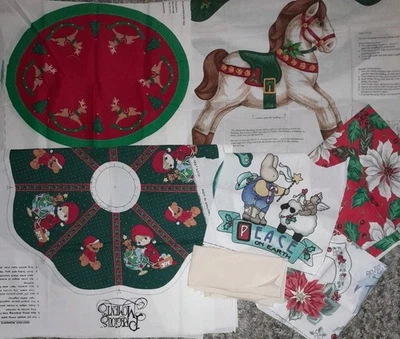 Lote Cranston Daisy Kingdom Navidad Tela Paneles Mantel Cortar y Coser Caballo Hágalo Usted Mismo Foto 1 de 4