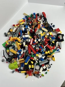 LEGO 2.5 lbs Random Parts, Pieces, Figures, Tires etc. Bulk Lot Retired Tub 6166 - Picture 1 of 12