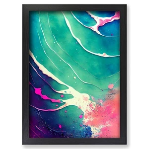 Framed Seashell Paint Splatter Vol.3 Wall Art Canvas Print Poster Picture, Decor - Picture 1 of 4