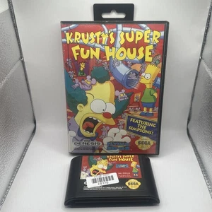 Krusty’s Super Fun House • SEGA Genesis/Mega Drive Game (1992) Acclaim Simpsons - Picture 1 of 8