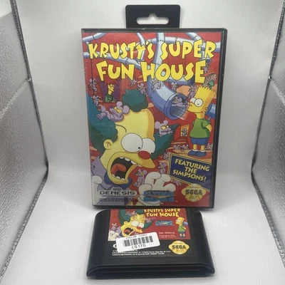 Krusty’s Super Fun House • SEGA Genesis/Mega Drive Game (1992) Acclaim Simpsons - Image 1 of 4