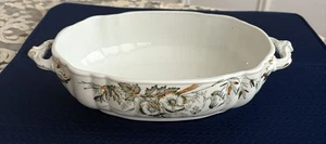 Antike John Edwards England Porcelaine de Terre Floral Goldrand Servierschale - Bild 1 von 20