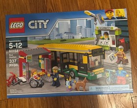 LEGO CITY: Bus Station (60154)  New Rare Retired Car Newsstand Bike Travel Dog