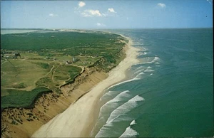 Luftaufnahme von Cape Code Light Truro National Seashore, MA Massachusetts Postkarte - Bild 1 von 2