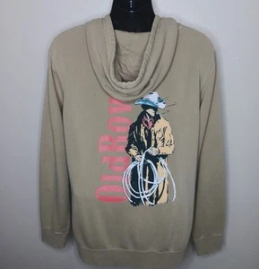 Old Row Cowboy Killer Adult Medium Hoodie Skate Sweatshirt Skater Beige - Bild 1 von 9