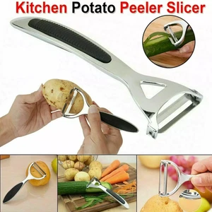 Heavy Duty Chrome Alloy Kitchen Potato Peeler Fruit Vegetable Rapid Slicer UK - Picture 1 of 5