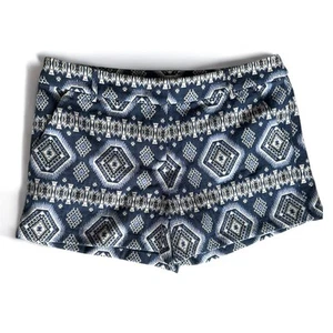 Cowgirl Justice Women’s L 36” Navy Geometric Southwestern Woven Shorts Mid Rise - Picture 1 of 8
