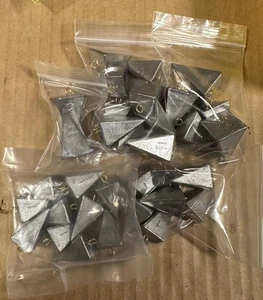 Pirámide 1, 1/2, 2, 2 1/2 oz hundidores de pesca pesos de plomo 34 unidades en total - Imagen 1 de 1