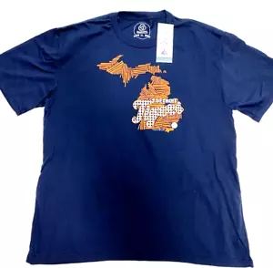 Detroit Tigers T Shirt XL 100% Recycled Material MADE IN USA RARE PRINT NEW - Picture 1 of 6