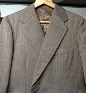 1960s vintage handtailored bespoke all worsted classic suit jacket blazer 40R - Picture 1 of 10