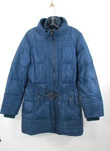 A.N.A. A NEW APPROACH Parka Daunenjacke Damen groß blau Gürtel Druckknopftaschen - Bild 1 von 21