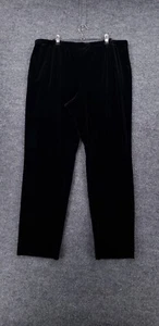 NEW Ruby Rd Pants Womens XL Black Velvet Crush Hi Rise Straight Pull On Stretch - Picture 1 of 11