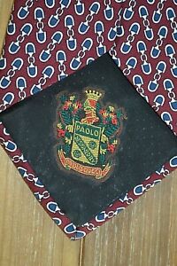 Paolo Gucci Tie Men's Red & Green 100% Silk L 61" W 4" Made In Italy.