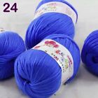 Sale 4BallsX50gr Baby 4Ply Rugs Cashmere Silk Wool hand knitting Crochet Yarn 24