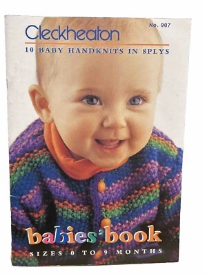 Cleckheaton Knitting Pattern Book 10 Baby Handknits 8 Plys Sizes 0 - 9Mth No 907 - Image 1 of 3