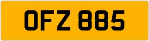 OFZ 885 O 3x3 DATELESS PRIVATE NUMBER PLATE OLLY OWEN OSCAR OLY OL OLIVIA ORLA - Picture 1 of 1