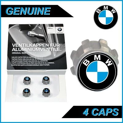 FOR Genuine BMW 4x Wheel Tyre Air Valve Caps Fits X1-X7 F20 F87 F45 F30 Z4 G14 - Image 1 of 4