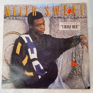 KEITH SWEAT MAKE IT LAST FOREVER VINYL LP RECORD I WANT HER 12" SINGLE - Picture 1 of 2