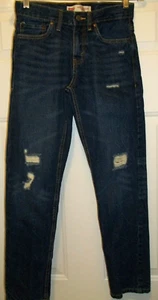 Levi's Girls 502 Regular Taper Jeans Adj. Waist Size 12 28" x 28" DISTRESSED - Bild 1 von 9