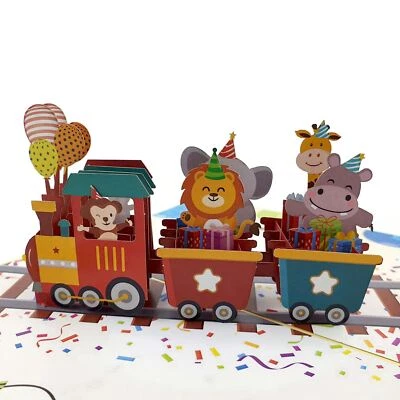 Birthday Train Pop Up Card - Image 1 of 4