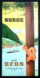D.F.D.S. "Folleto de vela ""Norge med D.F.D.S." 1959 - Imagen 1 de 4