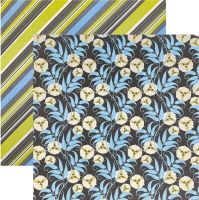 K&Company, Amy Butler. Loto, 12", Hoja Azul Diagonal, Doble Cara, Flores Foto 1 de 3