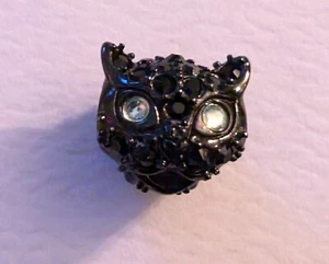 Very Rare Chamilia Swarovski Black Cat, Panther, Jaguar Charm Bead Hallmark NIB - Picture 1 of 6