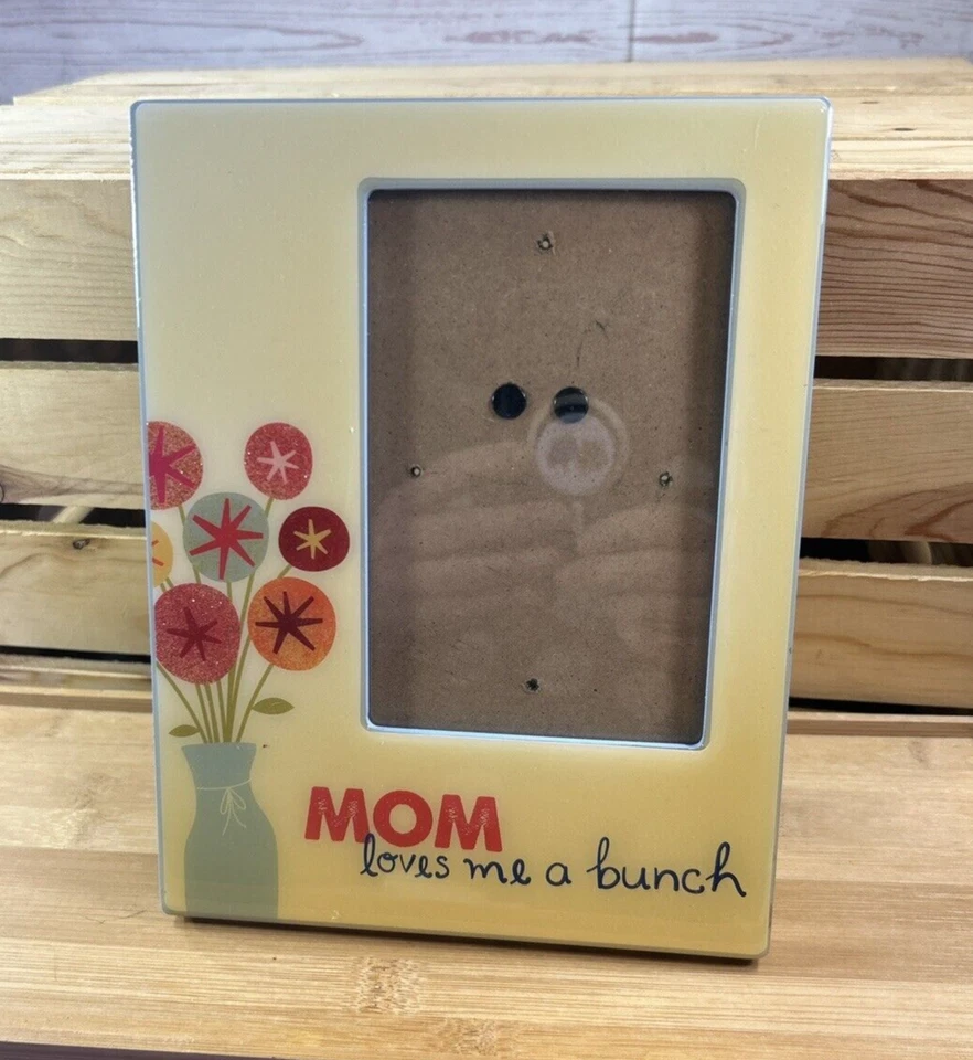 Marco de fotos mamá me ama un ramo 4x6 foto madre niño memoria especial flor Foto 1 de 4