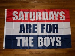 Saturdays Are For The Boys (SAFTB) Large Flag 3' x 5' - Red, White, & Blue - Picture 1 of 1
