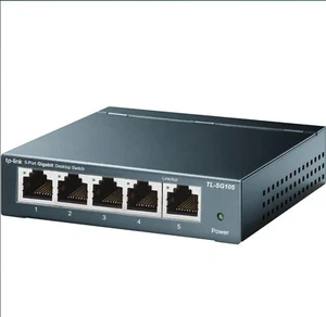 TP-Link TL-SG105, 5 Port Gigabit Unmanaged Ethernet Switch, Netzwerk Hub - Versiegelt - Bild 1 von 9