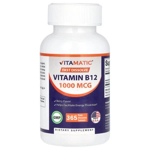 Vitamin B12, Berry, 1,000 mcg, 365 Fast Dissolve Tablets - Picture 1 of 2