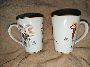 Sakura Glamour Girls (2) Stoneware Cups Mugs Dishwasher Microwave Safe - Picture 1 of 6