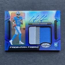 2023 Panini Certified Hendon Hooker Freshman Fabric Rookie Patch Auto Blue /50