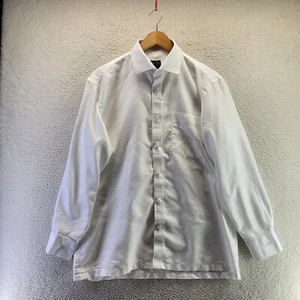 Giovani Collection Button Up Shirt Mens XL White Long Sleeve Collar Textured - Picture 1 of 13