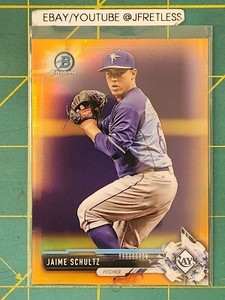 2017 Bowman Chrome Baseball BCP133 Jaime Schultz Orange Refractor 13/25 Rays