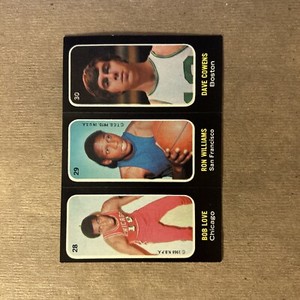 1971-72 Topps Basketball Bob Love Ron Williams Dave Cowens Sticker Card