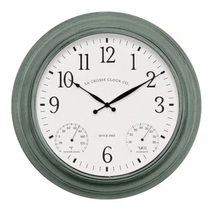 LA CROSSE Sage Analog Indoor & Outdoor Thermometer, Humidity & Clock! - NEW! - Picture 1 of 5