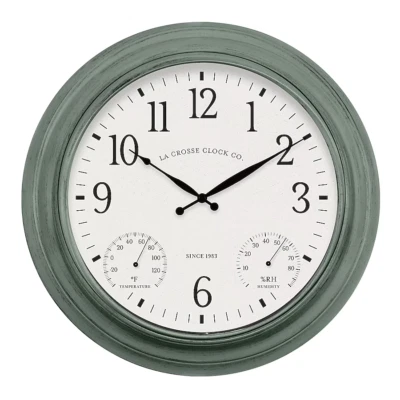 LA CROSSE Sage Analog Indoor & Outdoor Thermometer, Humidity & Clock! - NEW! - Image 1 of 4