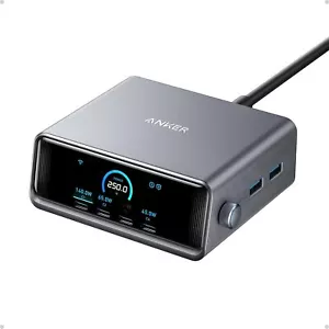 Anker Prime 250W USB-C Charger 6-Port GaN Charging Station Smart Control Dial - Picture 1 of 6