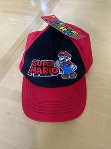 Super Mario Boys Hat One Size Red Black - Picture 1 of 4