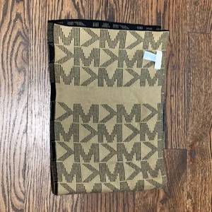 Michael Kors Camel And Black Logo Scarf - Picture 1 of 5